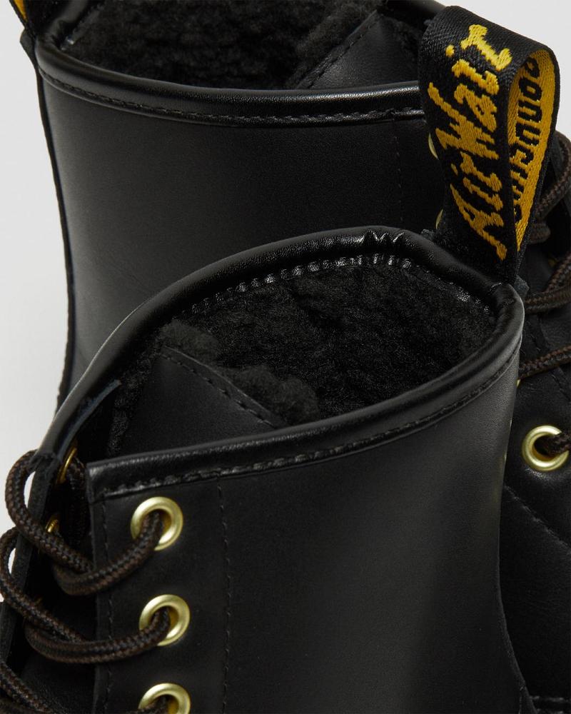 Botas De Trabajo Dr Martens 1460 DM's Wintergrip Cuero Mujer Negros | MX 403MQZ